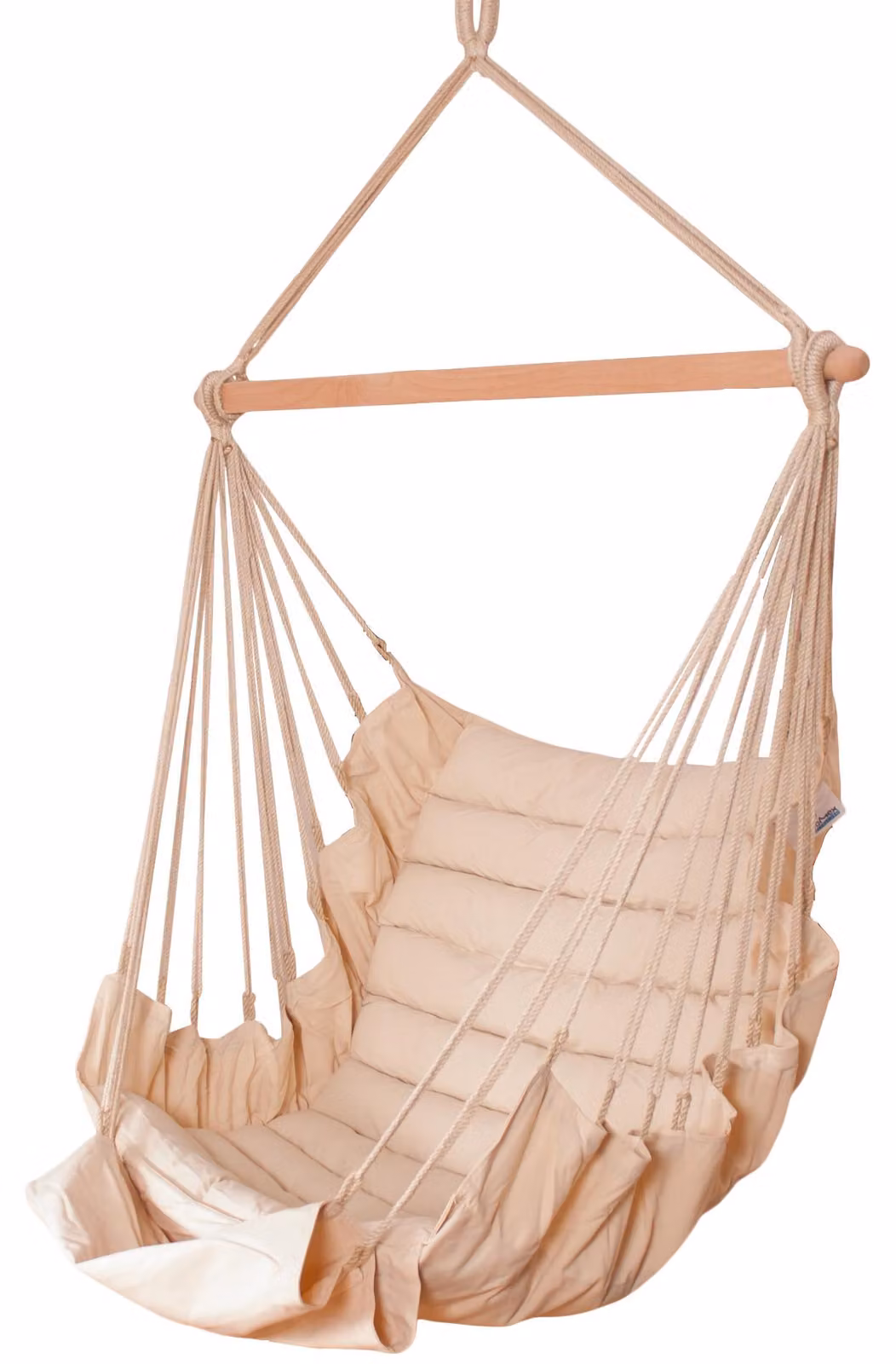 MacaMex SoftChair crema - uni natural white, imbottita, certificata resistente alle intemperie, sospesa con