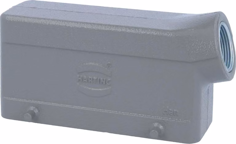 HARTING Han 24B per 2 inserti, alloggiamento a boccola basso, 1xM25 uscita cavo laterale, per 2 staffe (nella parte inferiore)