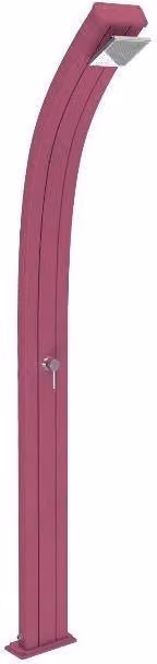Doccia Tradizionale Spring in Alluminio con Miscelatore e Lavapiedi Arkema Design Colore Fuxia