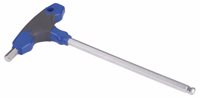 Maniglia a T con sfera da 6 mm, realizzata in materiale resistente, ideale per applicazioni di precisione