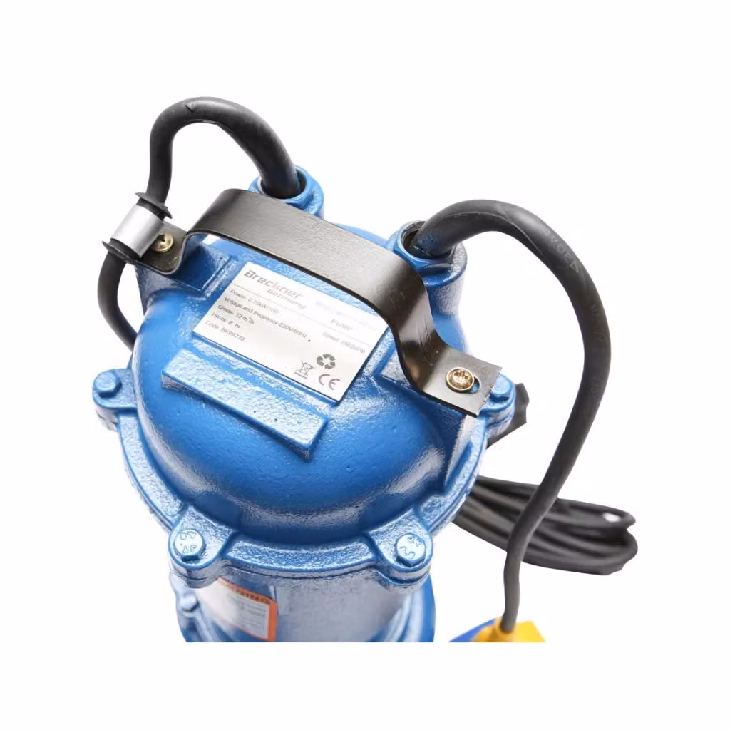 Pompa sommersa per acque sporche con trituratore e galleggiante Breckner Germany, 750W, 250L/min, colore blu – 2
