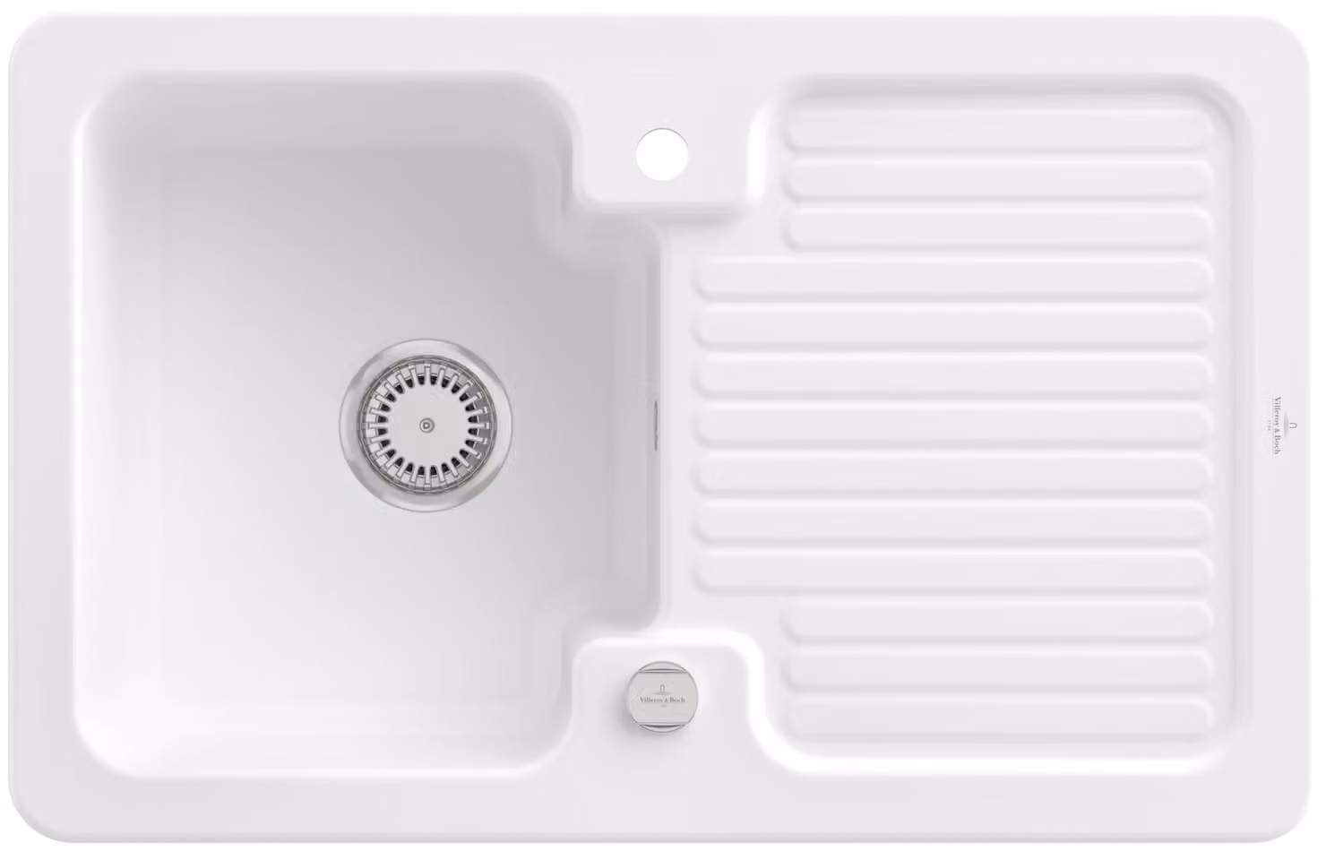 Lavello Villeroy&Boch, lavello da cucina Condor 45 Stone White 800x510 mm, larghezza mobile sottolavello 45 cm
