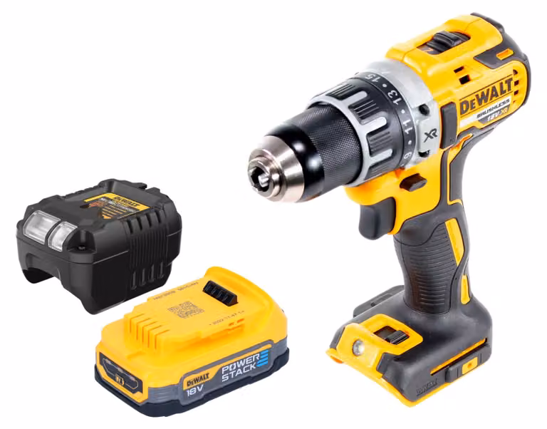 Trapano avvitatore a batteria DeWalt DCD 791 E1 18 V 70 Nm Brushless + 1x batteria Powerstack 1,7 Ah + caricabatteria