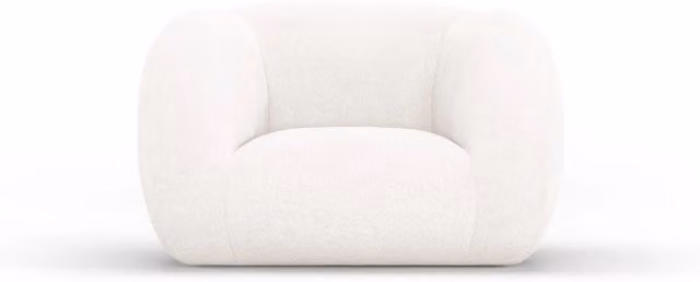 Poltrona Essen Cosmopolitan Design in bouclé bianco con braccioli per il tuo living
