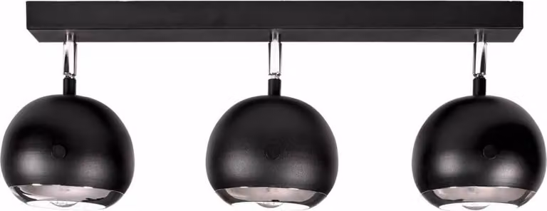 OLAF 3 Lampada a punto nero opaco per soffitto e parete moderno loft E14 paralumi mobili