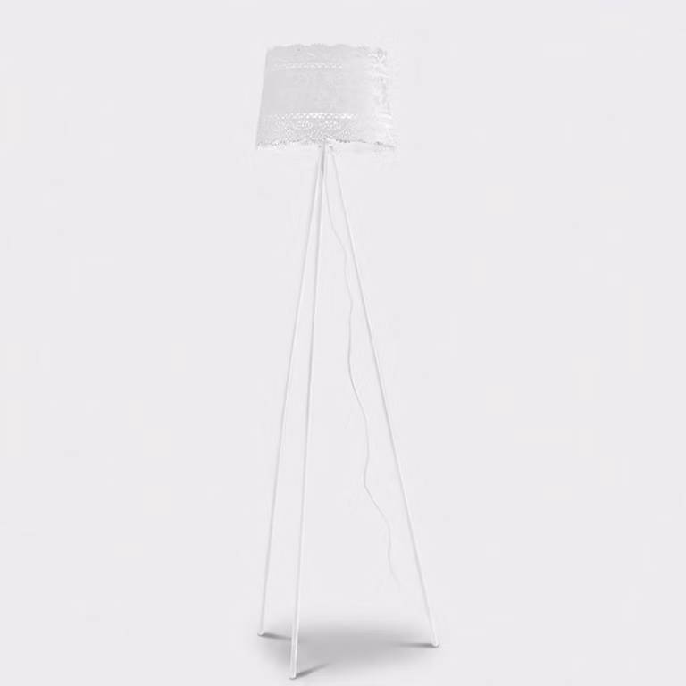 Lampada da terra CLUNY in metallo bianco opaco
