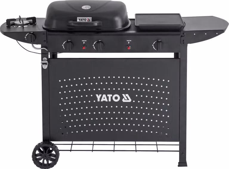 Grill a gas 5kW, 2+2 bruciatori, acciaio 28,5 x 50 x 92,8 cm