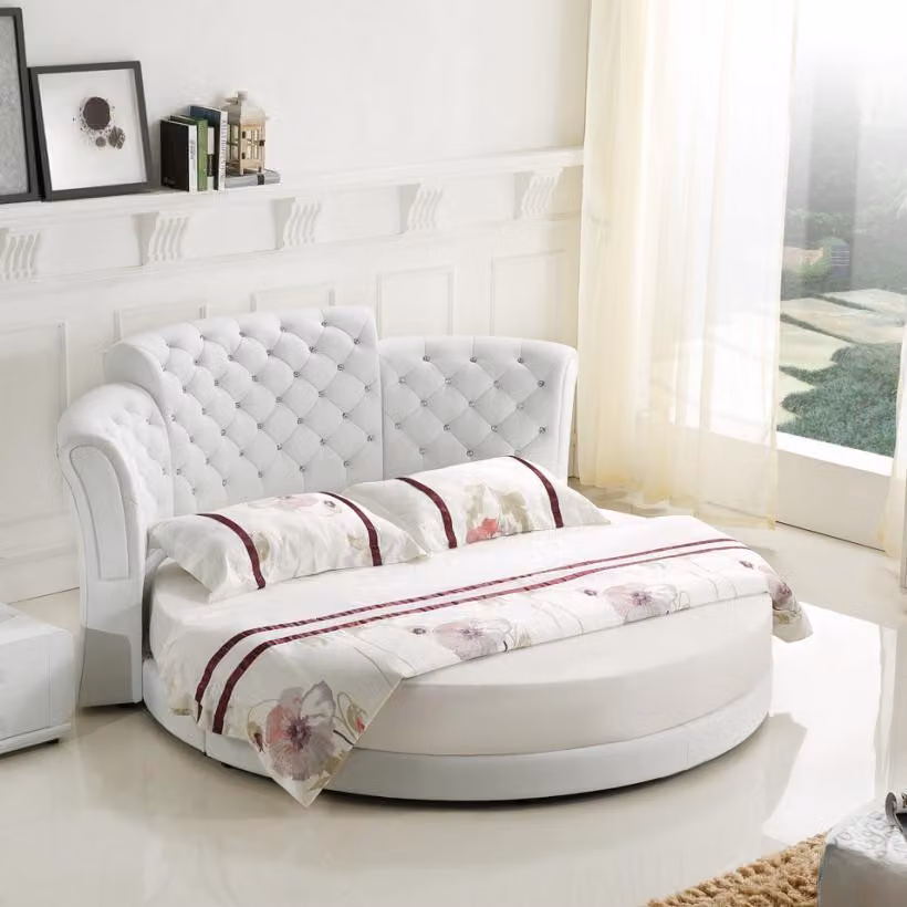 Rund Bett Luxus Chesterfield Betten Schlaf Zimmer Doppelbett 200x200