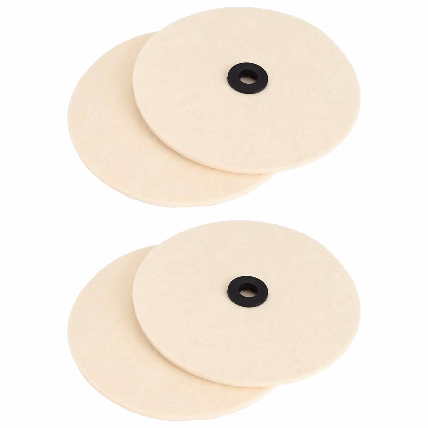 vidaXL Dischi in feltro per lucidatrice 4 pz Ø 14 cm Crema Chiara