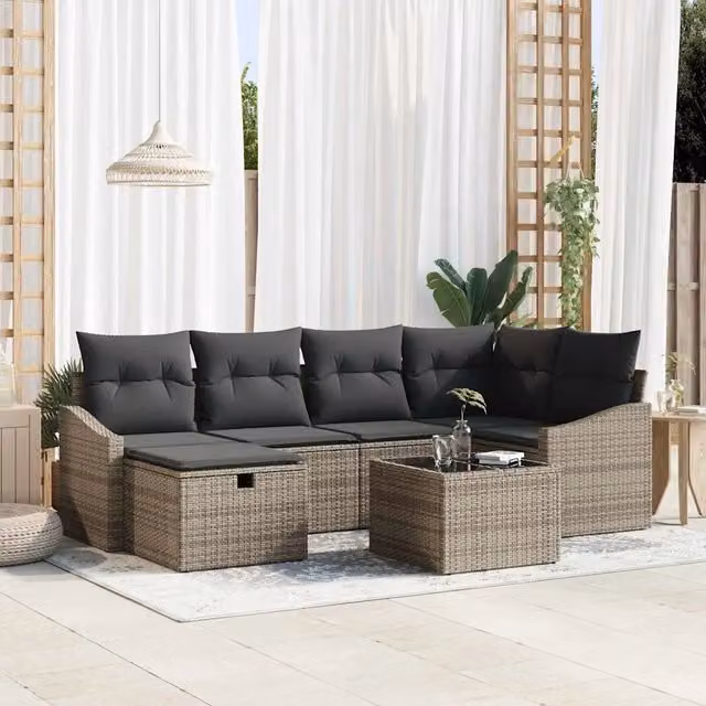 Set di divani 7 pz polyrattan 3360620