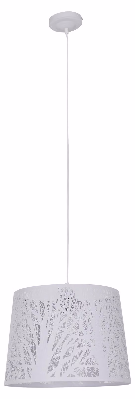 Lampada a sospensione in legno bianco E27 Ø35cm Bianco