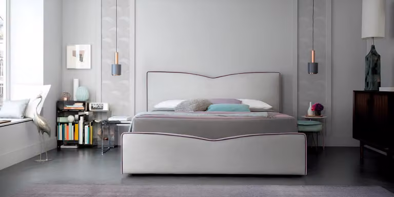 Doppelbett 200x200cm Designer Bett Doppel Betten Modernes Hotel Leder Stoff