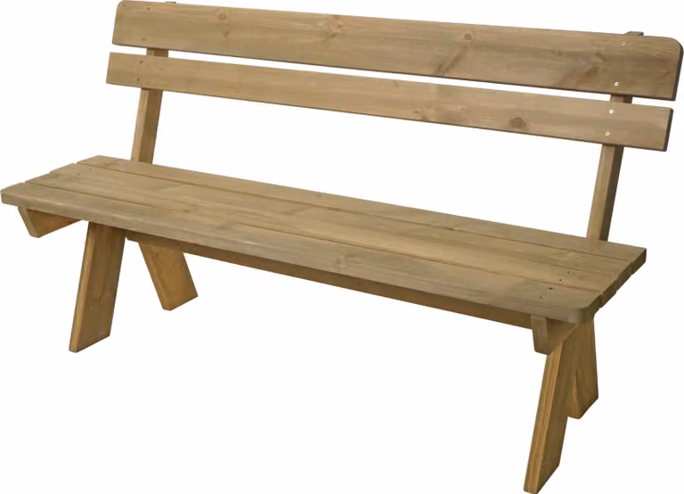 Panchina da giardino HWC-L66, panchina in legno, panchina da parco, qualità per la ristorazione, legno massello 148 cm ~ naturale
