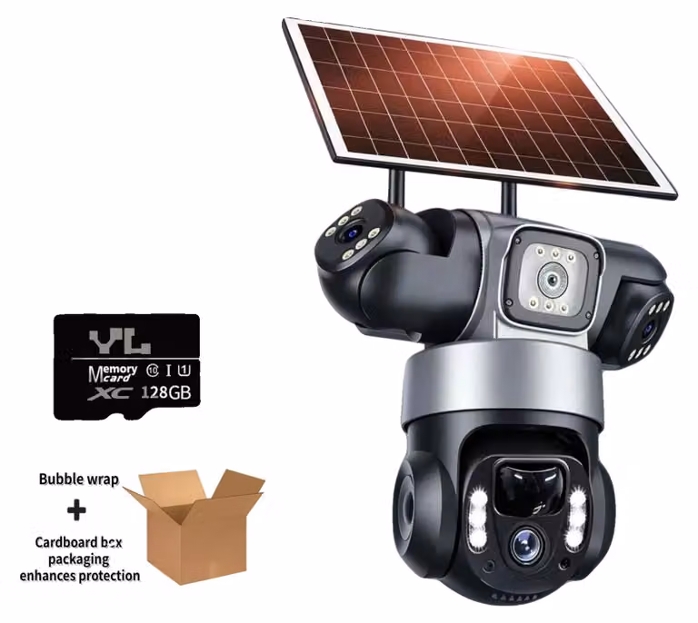 Telecamera di sicurezza, connessione Wi-Fi, visione notturna, telecamera Wi-Fi con scheda da 128G
