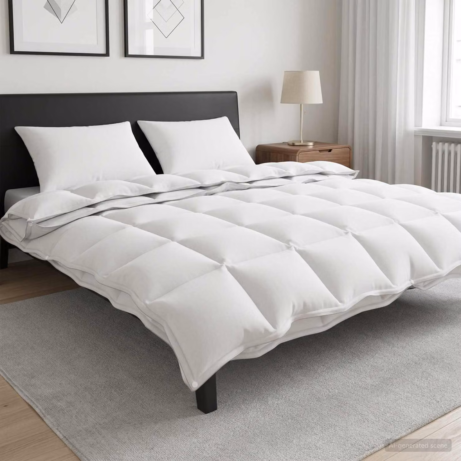 Set di 3 piumoni vidaXL in bambù bianco per tutte le stagioni, L 200 x L 200 cm