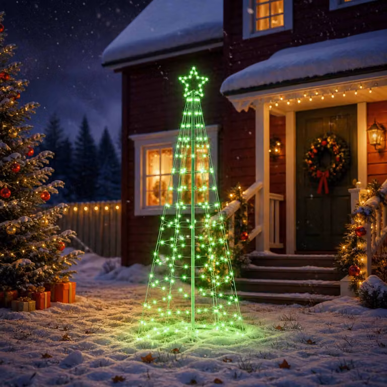 vidaXL Albero di Natale LED 250 cm 300 LED Multicolore Acciaio Nero