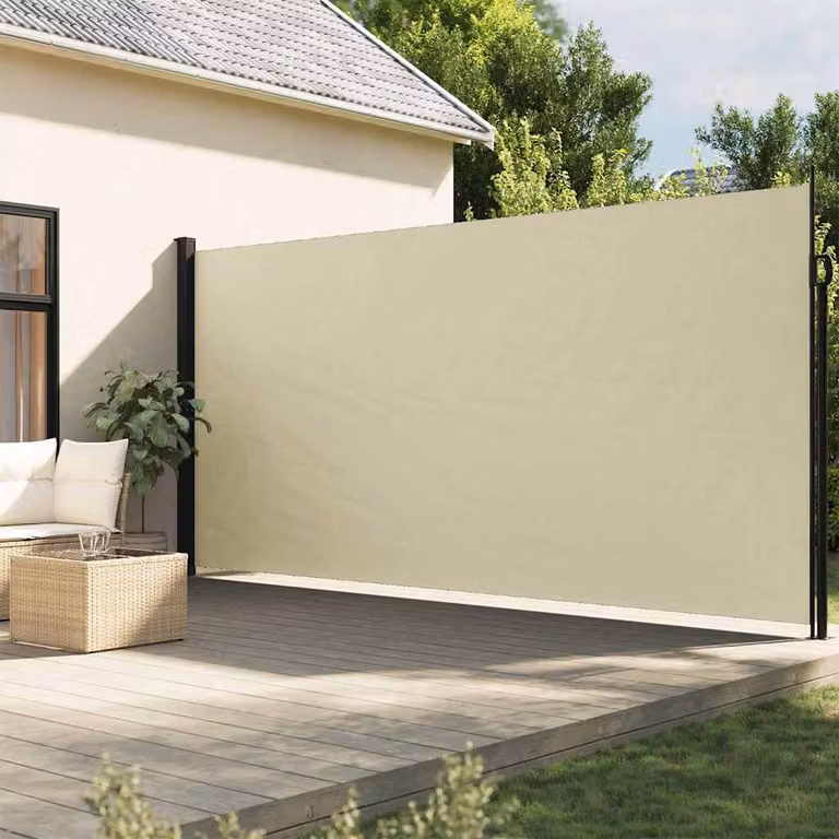vidaXL Tenda da Sole Laterale Retrattile Beige L: 300 cm, H: 200 cm