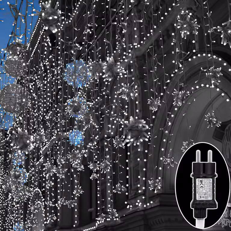 Jopassy 20M 200 LED luci fiabesche bianco freddo 8 modalità di luce festa giardino interno decorazione esterna luci di Natale