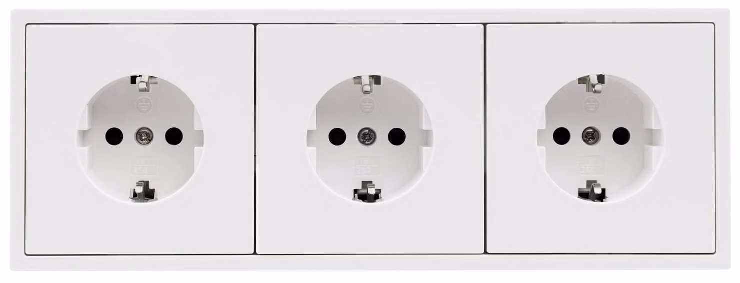 McPower Set di prese da incasso "Beginner 3S-Profi", 4 pezzi, attacco a morsetto, bianco, opaco