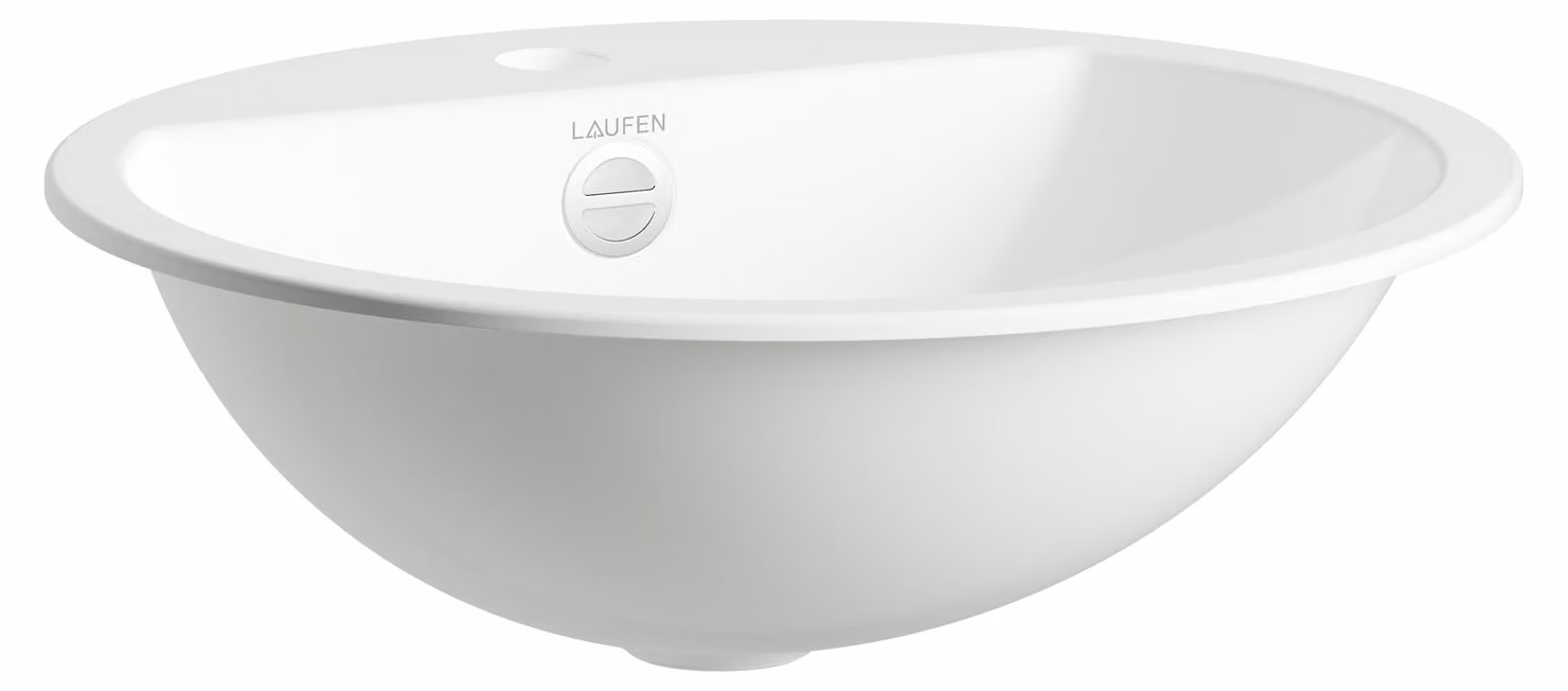 LAUFEN FORM Lavabo à encastrer par le haut, rond, 1 trou pour robinet, avec trop-plein, 450x450x163mm, blanc brillant, H517FM50001041, H517FM50001041