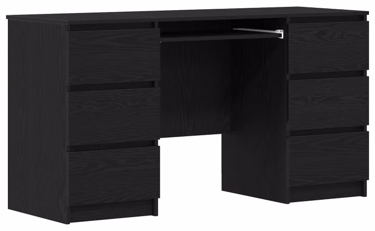 Scrivania Rovere Nero 140 x 50 x 76 cm Legno multistrato