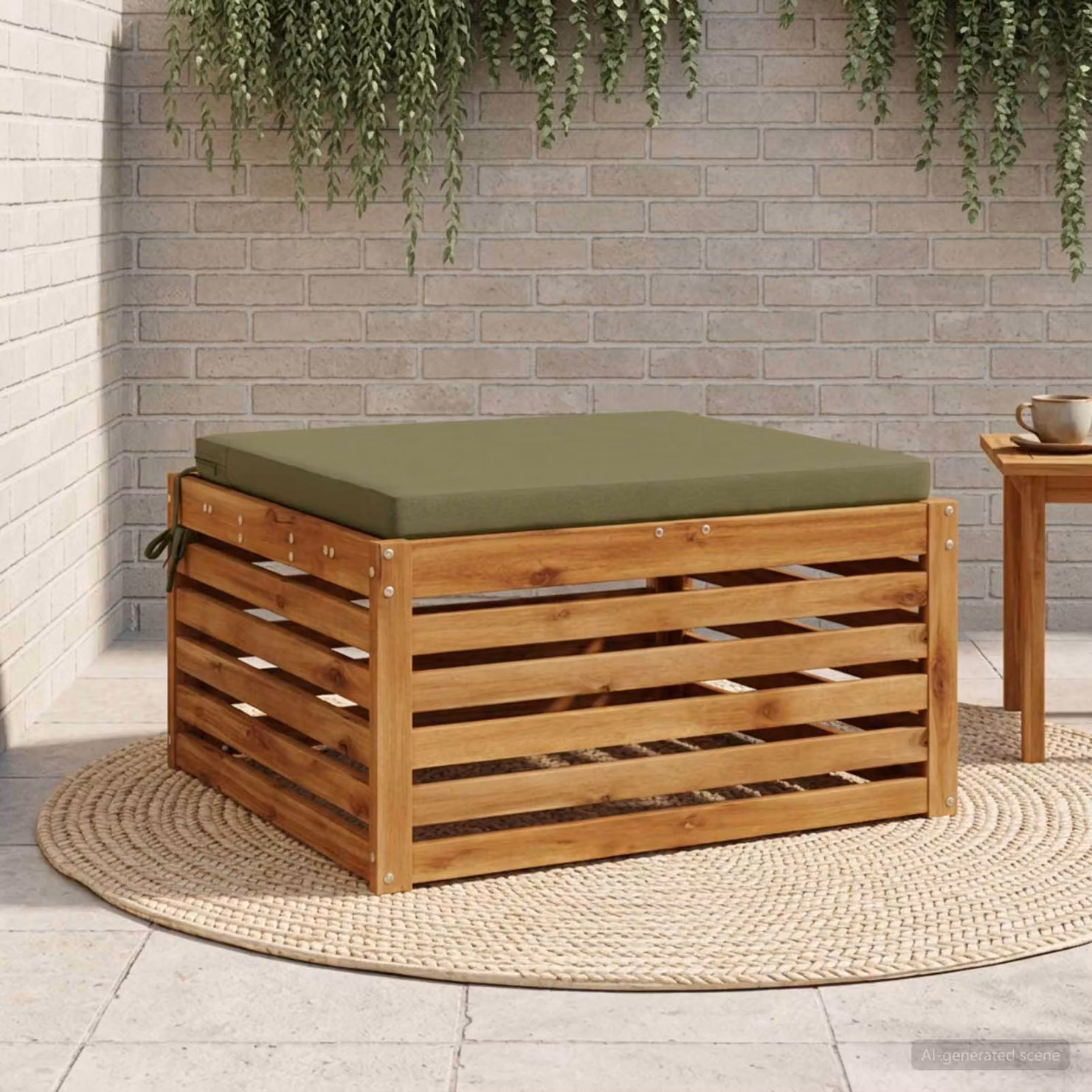 Cuscino per sedia vidaXL SOEST verde in poliestere con rivestimento lavabile e resistente ai raggi UV