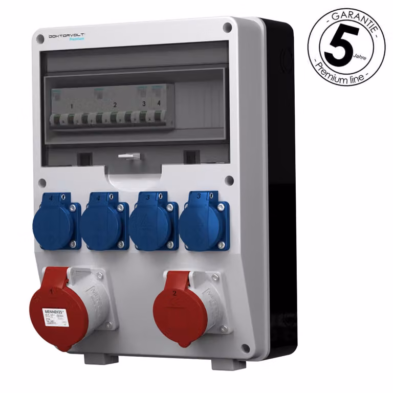 Quadro di distribuzione di potenza pTD-S 32A 16A 4x230V SIEMENS e MENNEKES Doktorvolt 4852