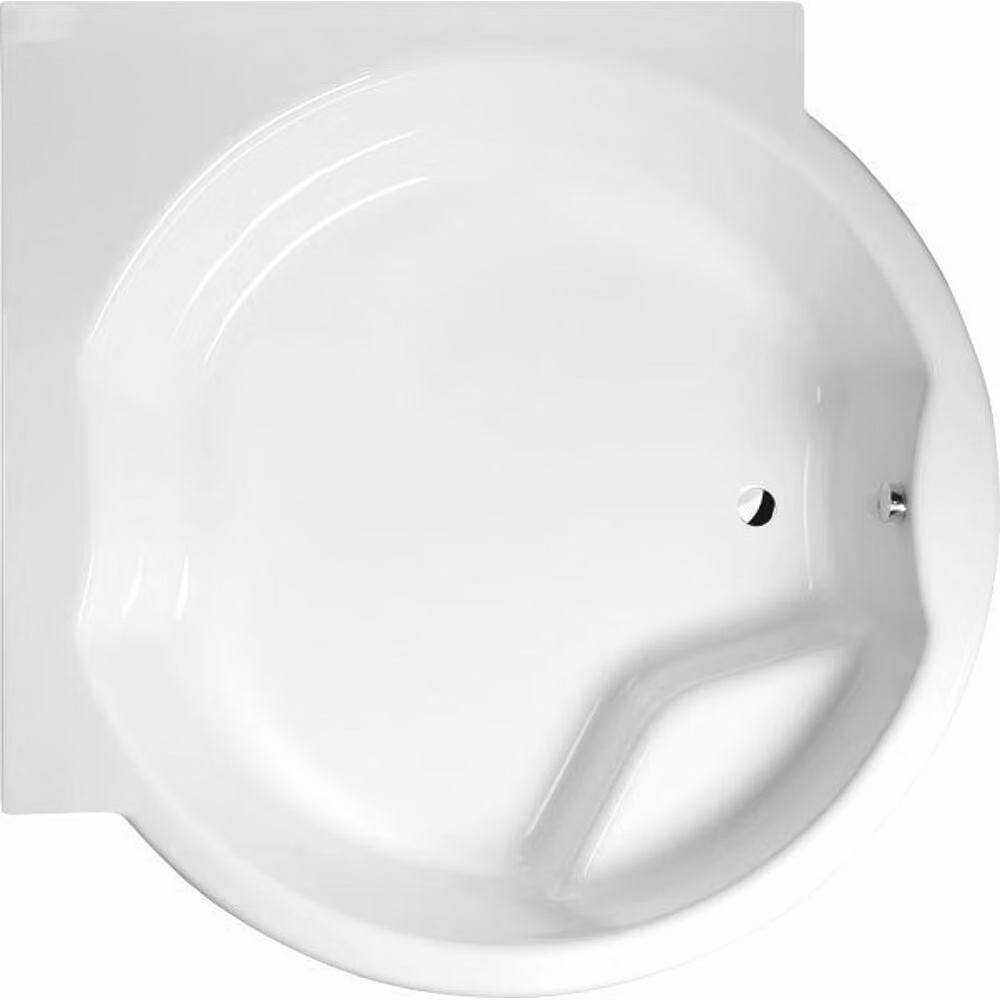 Vasche da bagno Polysan - Vasca irregolare Royal Corner, 1730x1730x490 mm, con struttura, bianco 74211