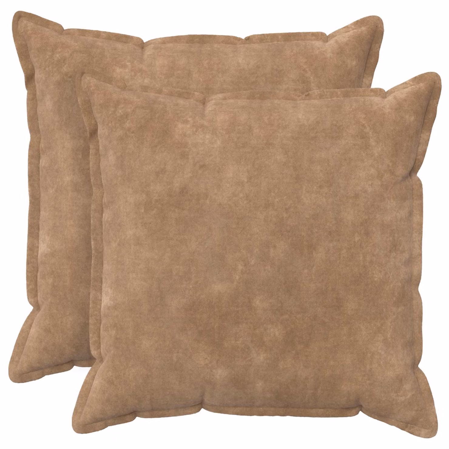 vidaXL Cuscino con cuscino HOUTEN 2 pz Tortora Fleece in microfibra