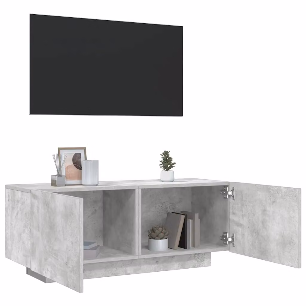 Mobile per TV vidaXL in legno multistrato, colore grigio cemento, L 100 cm x P 35 cm x H 40 cm