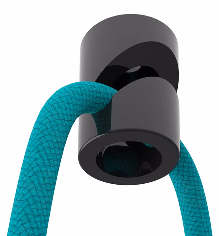Set di 6 supporti a parete e a soffitto per cavi tessili, diametro 20x30 mm, per cavi fino a Ø 6,5 mm, sistema di fissaggio per cavi