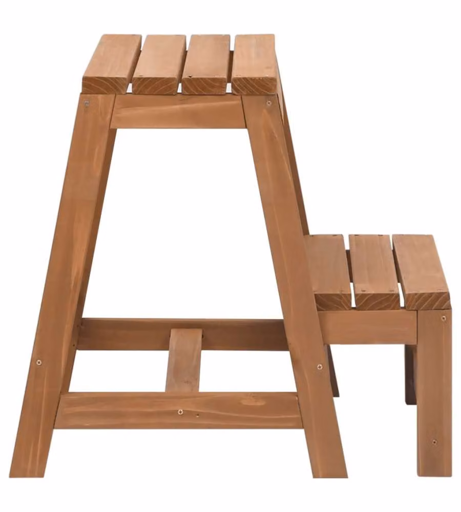vidaXL Sgabello Pieghevole in Legno - Abete - 39x38x45 cm