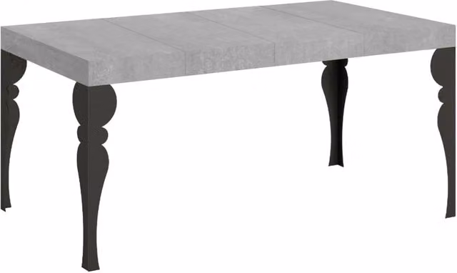 Tavolo allungabile moderno Giordanoshop Paxon Premium in finitura cemento grigio L/P/H: 140/244 x 90 x 77 cm
