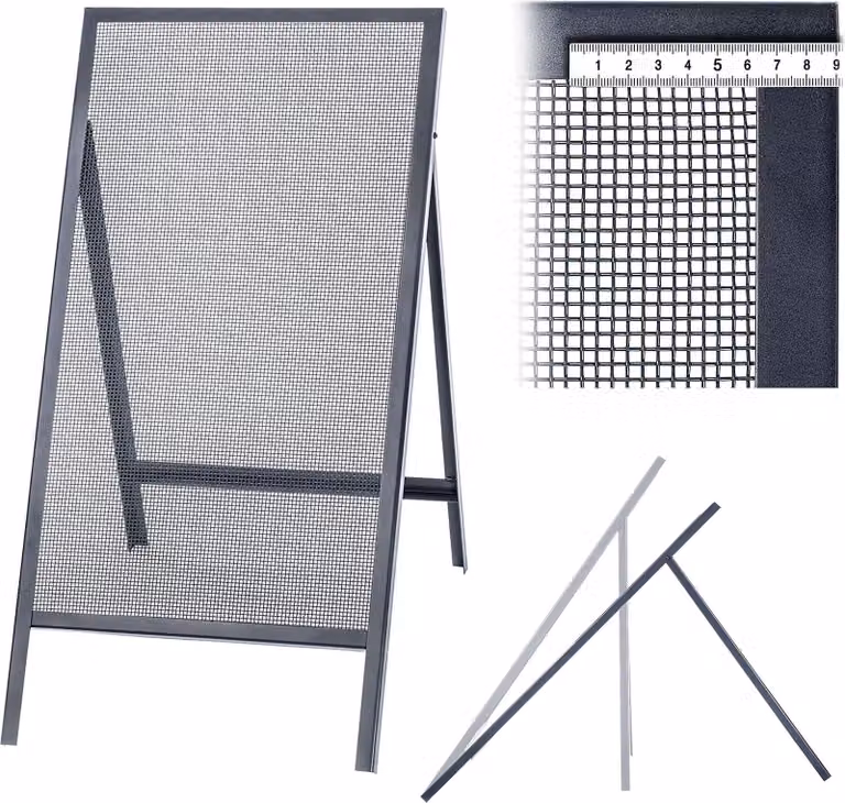 Setaccio da costruzione KADAX per sabbia, terra, muratura, 120x60cm, ghiaia, maglia da 4mm