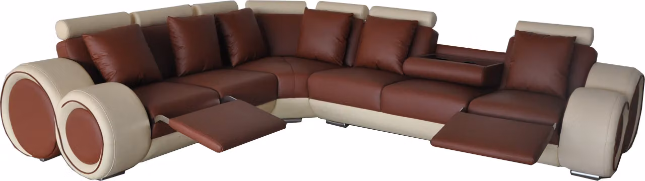 Design Leder Polster XXL Sitz Zimmer Sofa Couch Designer Eck Garnitur Sofas Wohn