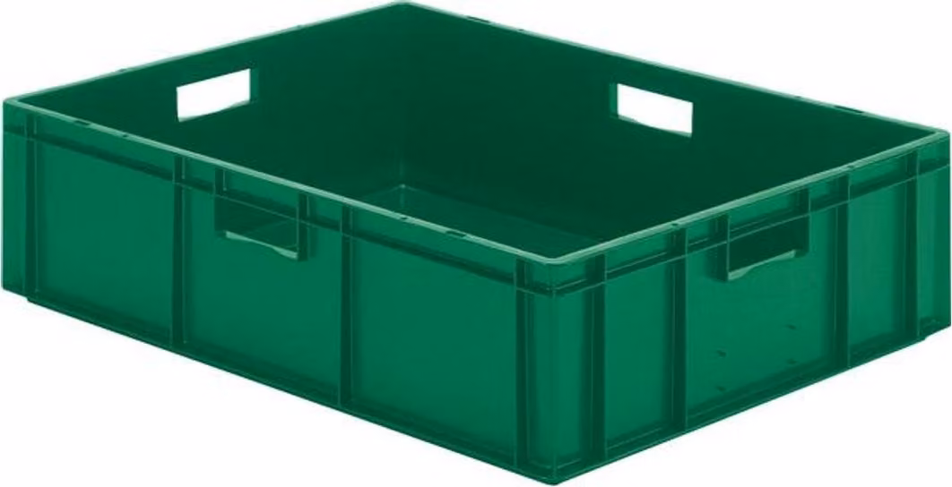 Scatola di trasporto impilabile 800x600x210 mm verde
