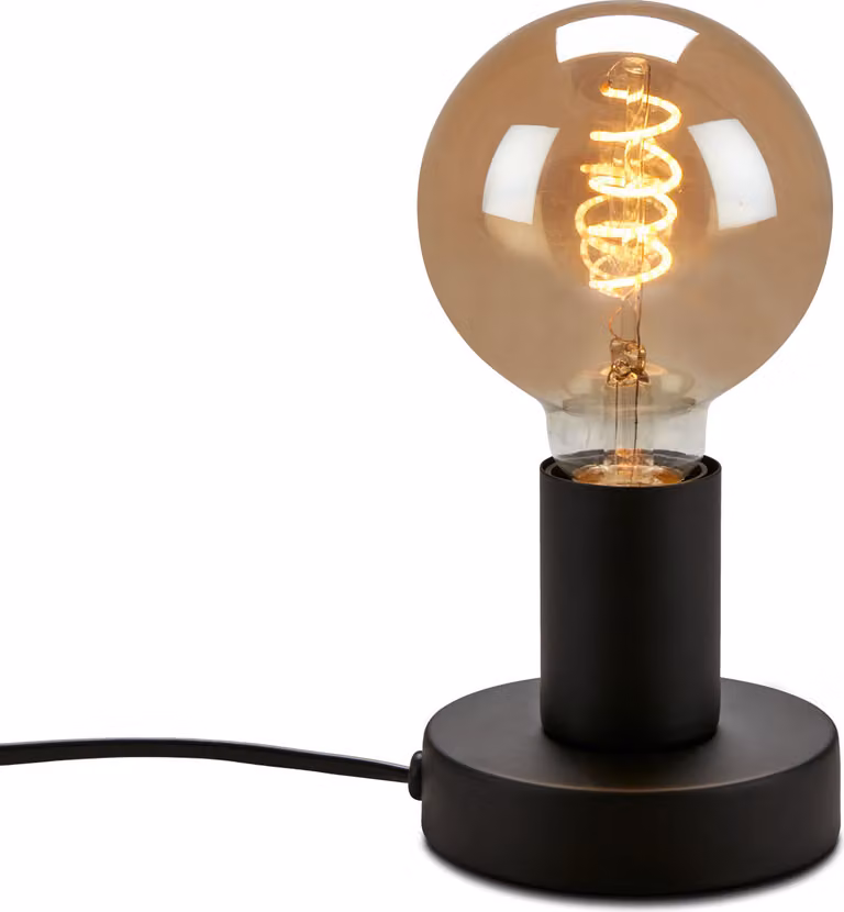 Lampada da tavolo BRILONER LEUCHTEN TEEPU, 10 W, IP20, nero, metallo, escl. 1x E27, Ø 10 cm