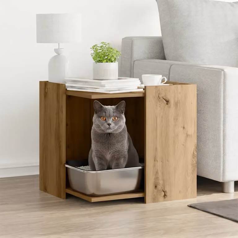 Rifugio per lettiera per gatti vidaXL in legno marrone stile moderno