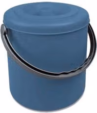 Pattumiera con coperchio a ribalta Stefanplast Blu 15 l