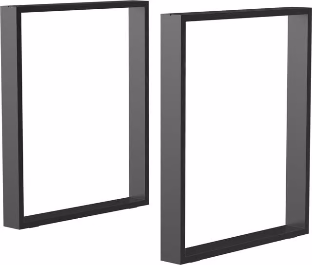 Set di 2 gambe per tavolo HOMCOM in stile industriale, struttura a X in acciaio nero opaco, L/P/H: 60 x 8 x 72 cm