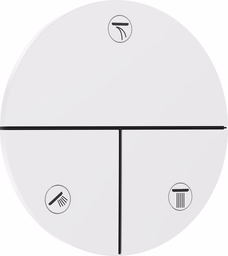 hansgrohe ShowerSelect Comfort S robinet, encastré, 3 consommateurs, rosace ronde, 15558700, 15558700