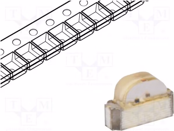 2 LED SMD, angolo di emissione 140°, 1,95÷2,5/2,1÷2,5V, colore rosso/verde, dimensioni 3x2x1mm, corrente 20mA, codice prodotto KPBA-3010SURKMGKC