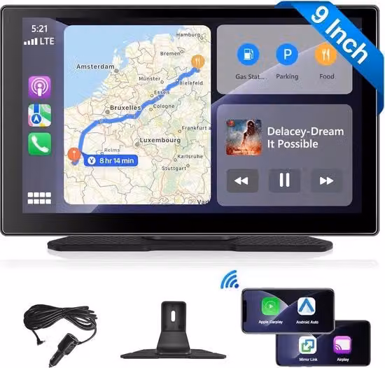 Radio Stereofonica FM con Tastiera a Toccamento e Design Compatto, Colore Nero