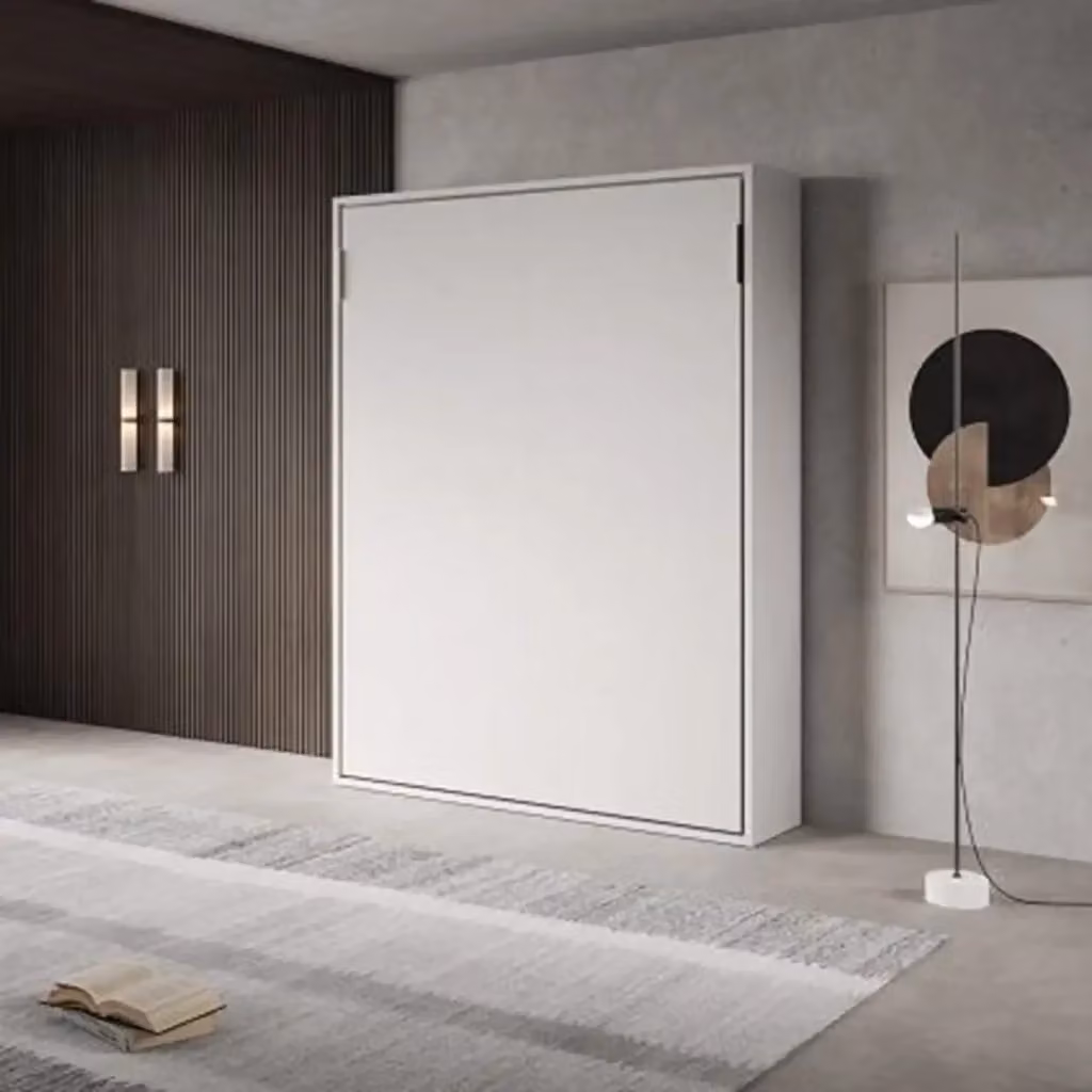 Letto matrimoniale a scomparsa Kivio bianco con struttura in legno e metallo L/P/H: 224.0 x 140 x 40.5 cm – 2