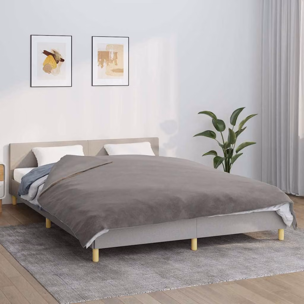 vidaXL Coperta Ponderata Grigia con Copertura Rimovibile in Microfibra e Cotone, L 200 cm x P 200 cm, 13 kg