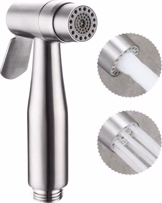 Spruzzatore per bidet manuale, acciaio Ross premium, pulizia del sedile, per WC e lavandino, per la pulizia