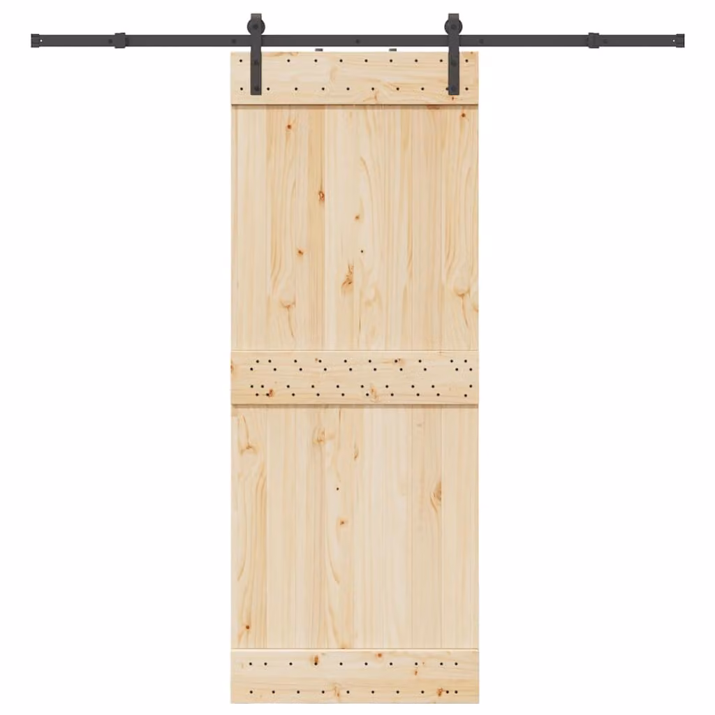 vidaXL Kit di Binari per Porte Scorrevoli in Acciaio Nero Opaco