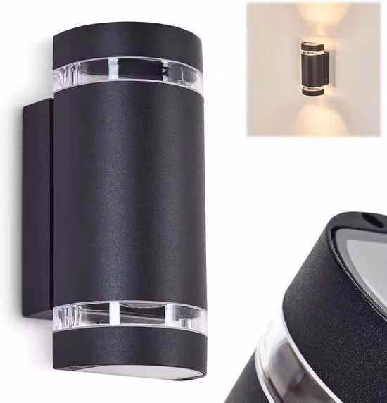 Lampada per esterni con sensore di illuminazione e effetto su e giù - Illuminazione esterna IP44