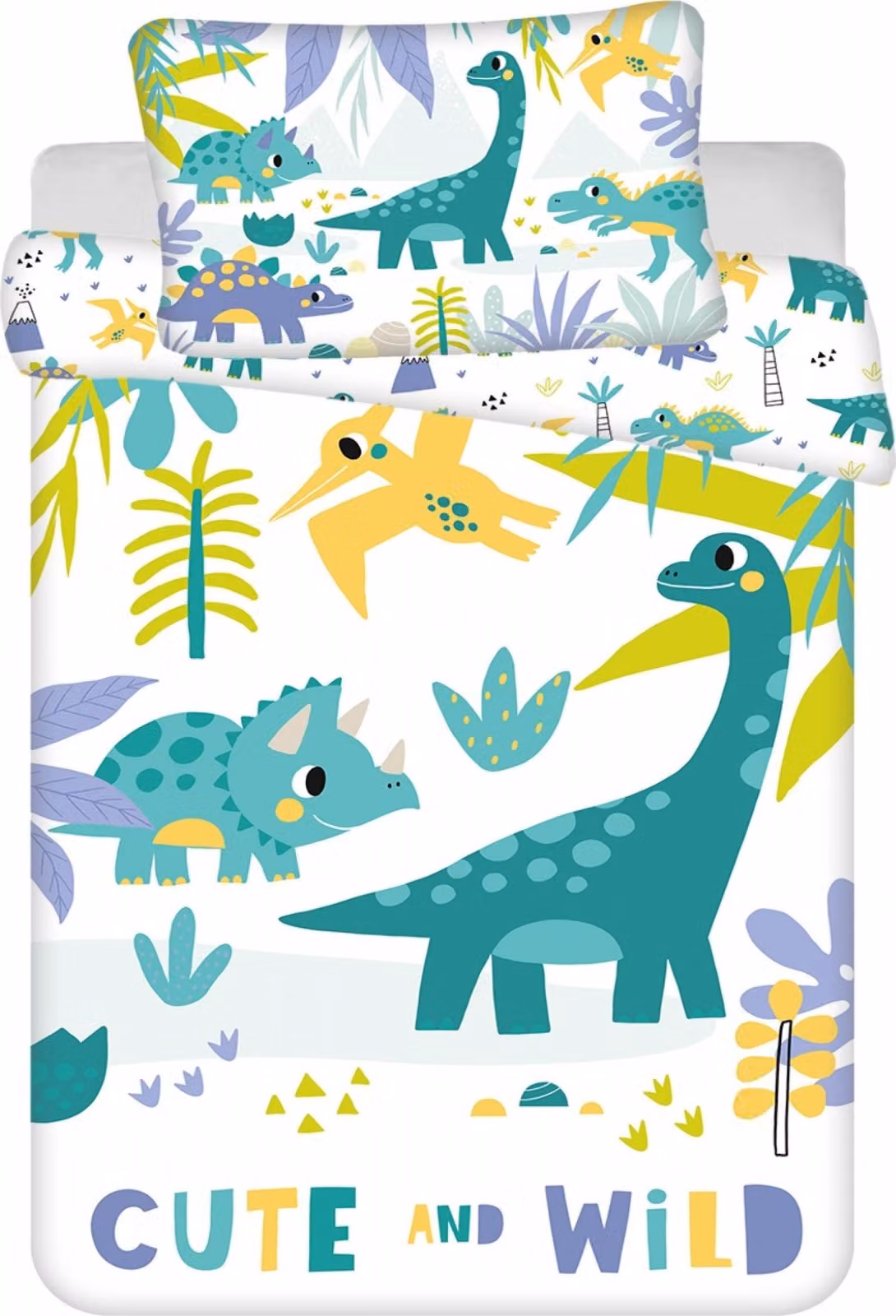 Biancheria da letto Dino Cute and Wild baby 100x135, 40x60 cm