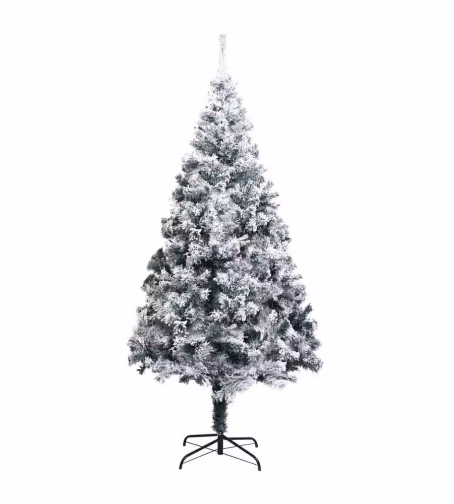 Albero di Natale Artificiale con Neve Verde 210 cm in PVC